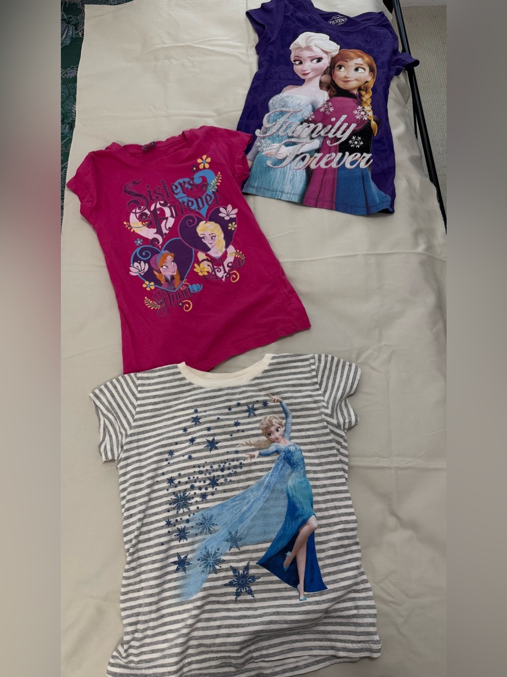 Bundle of 3 Disney Frozen T-shirts Kids Size 10-12
